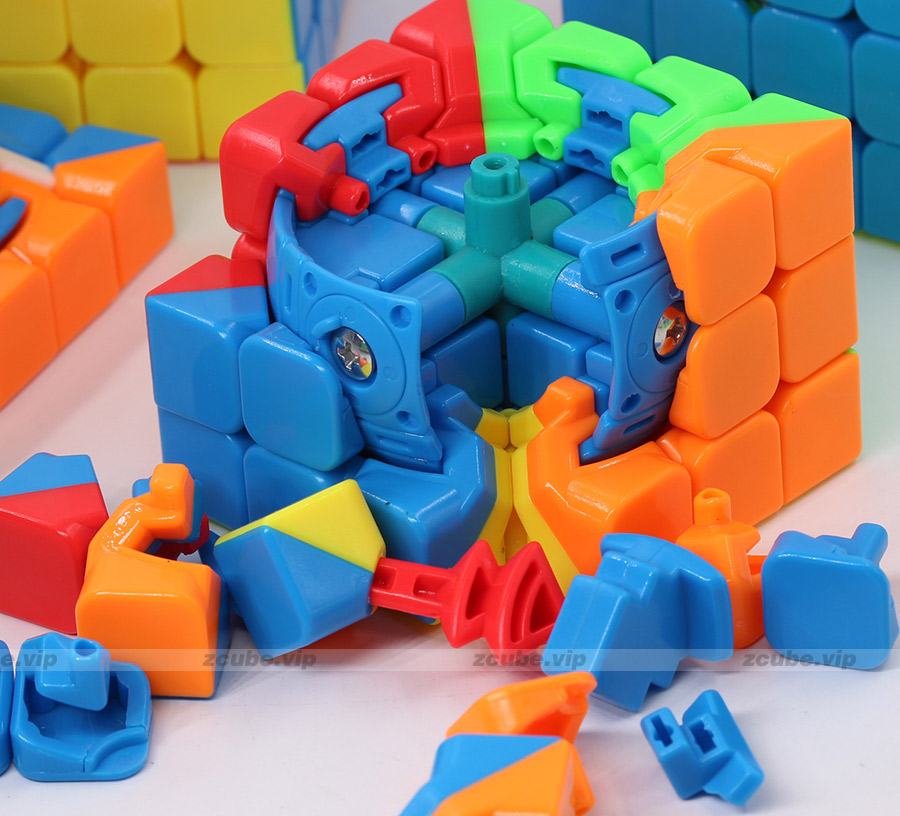 Gobus MoYu Cuing Classroom Mofangjiaoshi MFJS Meilong 4 x 4 3D Tournant Magic Puzzle Cube 4 x 4 x 4 Cube Sans Autocollant Pastel Dessert Rose