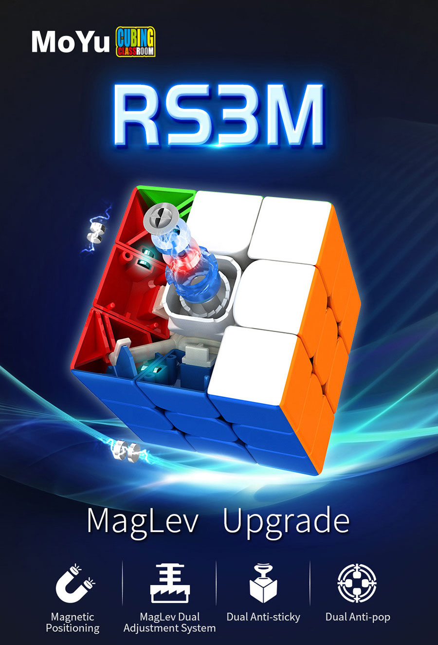 Moyu 3x3x3 magnetic cube - RS3M MagLev puzzle intellectual