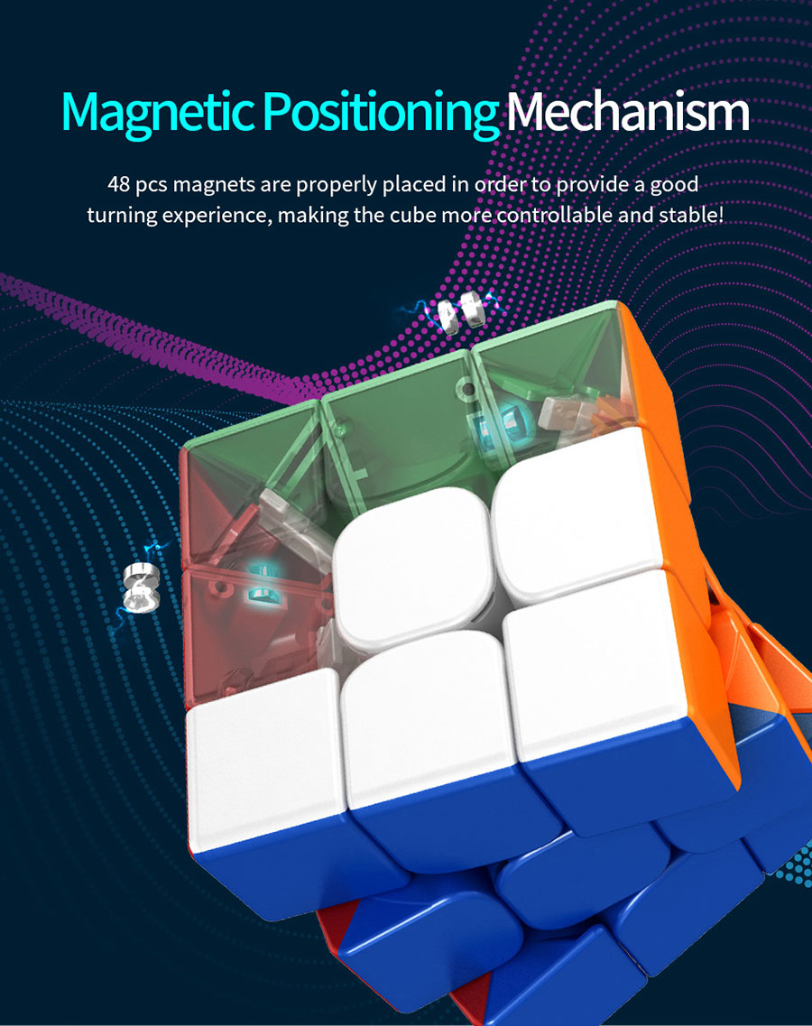 Moyu 3x3x3 magnetic cube - RS3M MagLev puzzle intellectual