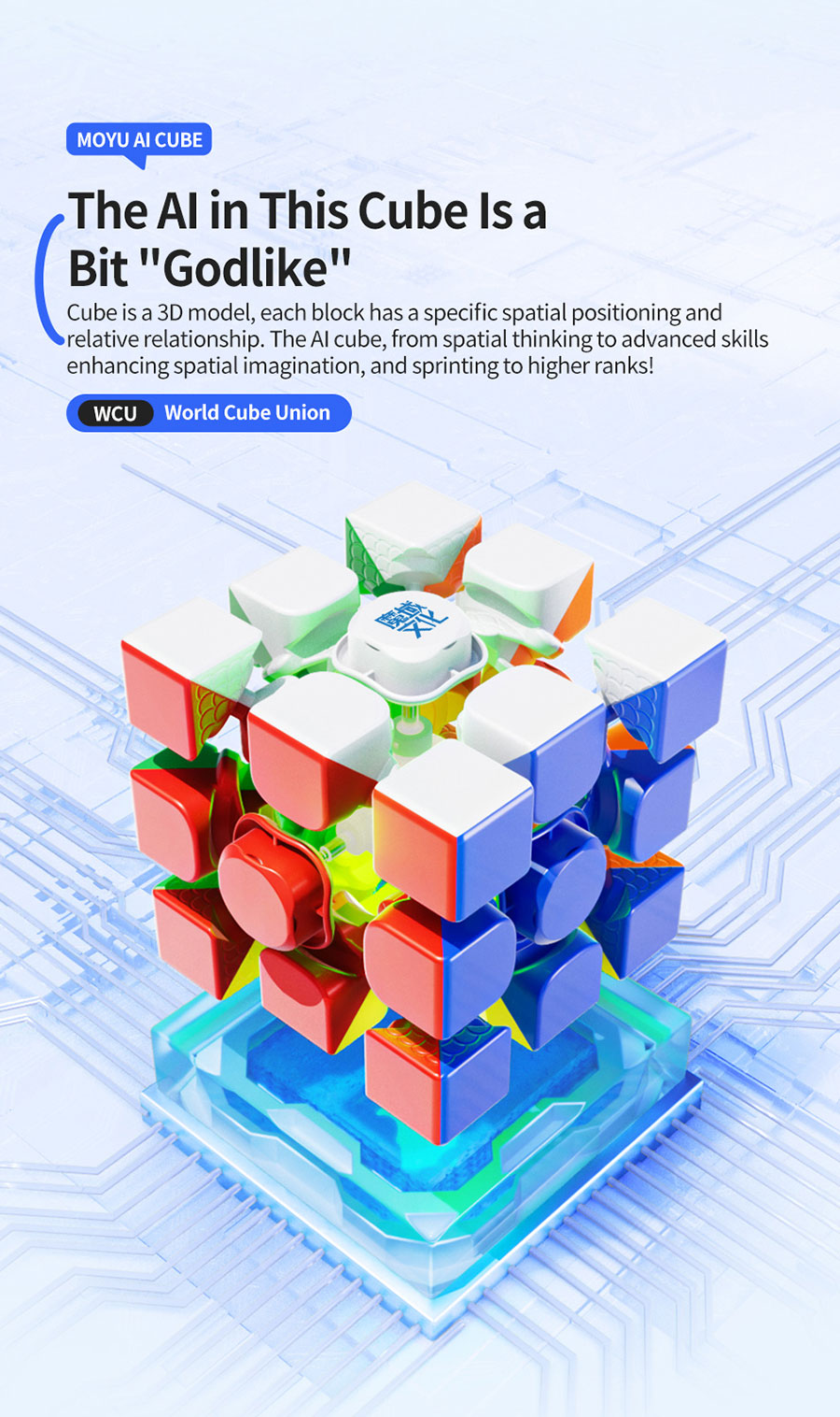 Clearance Price] Moyu magnetic smart 3x3x3 Ai Cube Bluetooth
