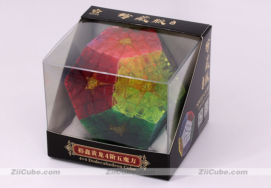 YuXin HuangLong Master Kilominx 4x4 megaminx cube ice color
